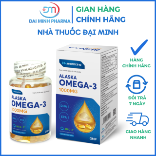 Alaska Omega-3 1000mg Meracine (Lọ 100 Viên) – Dầu Cá MEG-3™ Cải Thiện Thị Lực & Bảo Vệ Tim Mạch