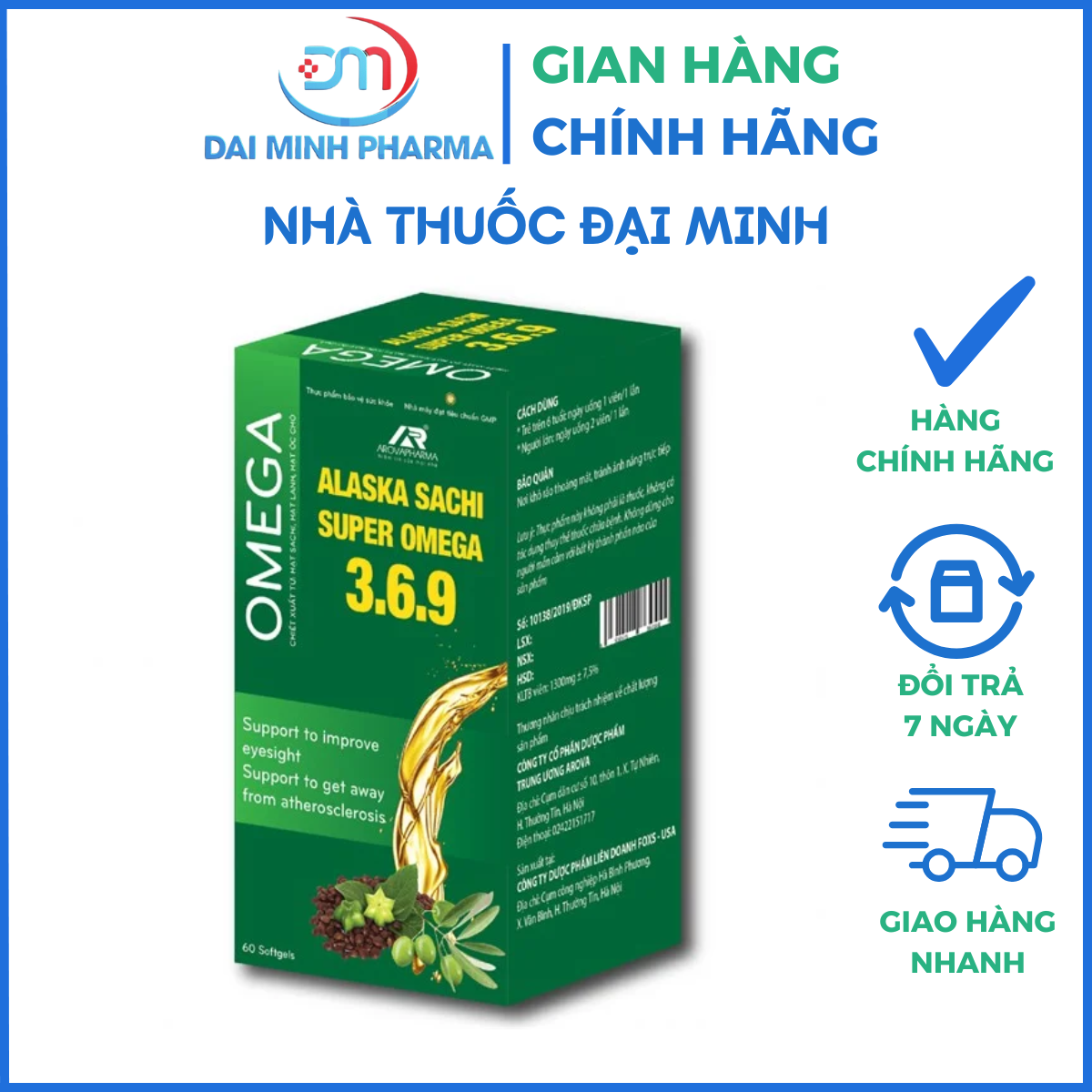 Alaska Sachi Super Omega 369 (Hộp 60 Viên) – Omega 3 Thuần Chay Chiết Xuất Từ Các Loại Hạt, Bổ Mắt, Tim Mạch - Ảnh 2