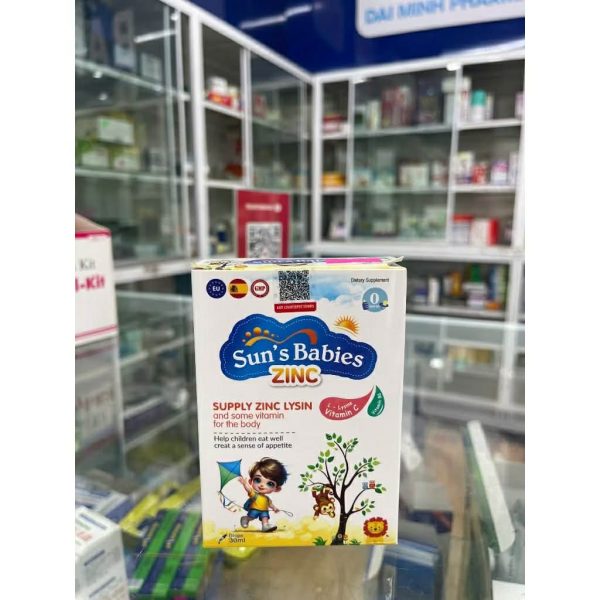 Kẽm SUN'S BABIES ZINC Lọ 30ml - Giúp Trẻ Ăn Ngon, Hỗ Trợ Tăng Cường Sức Đề Kháng Cho Cơ Thể - Ảnh 3