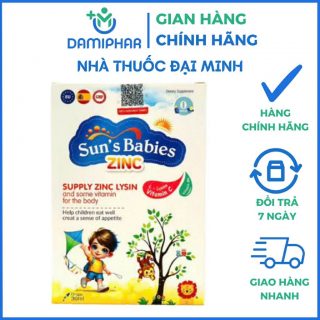 Kẽm SUN'S BABIES ZINC Lọ 30ml - Giúp Trẻ Ăn Ngon, Hỗ Trợ Tăng Cường Sức Đề Kháng Cho Cơ Thể