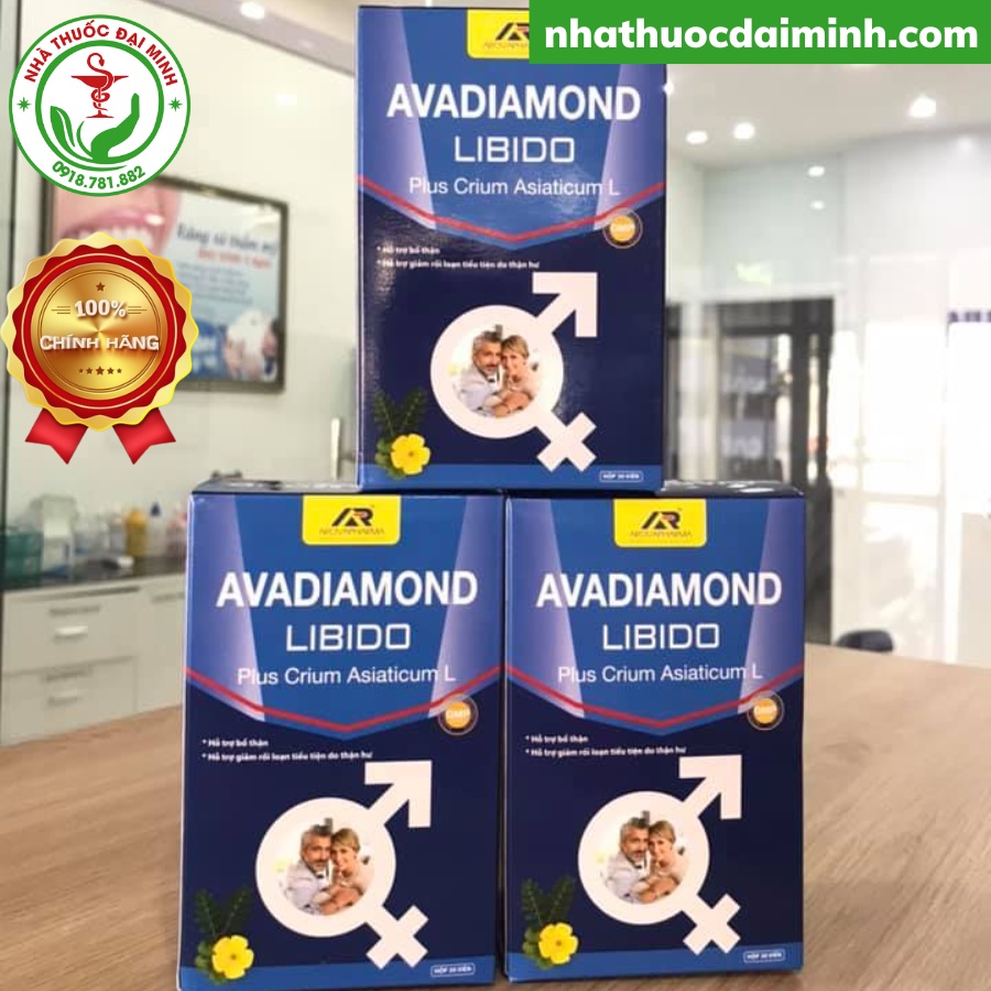 Viên Uống Tiểu Đêm AvaDiamond Libido (Lọ 30 Viên) – Bổ Thận, Giảm Tiểu Đêm, Tiểu Nhiều Lần, Đau Lưng Mỏi Gối - Ảnh 3