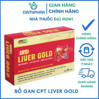 Viên Uống CPT Liver Gold – Hỗ Trợ Giải Độc Gan, Hạ Men Gan & Bảo Vệ Tế Bào Gan