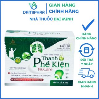 Thanh Phế Kiện Nucare Hộp 15 Gói - Hỗ Trợ Thanh Nhiệt, Bảo Vệ Đường Hô Hấp