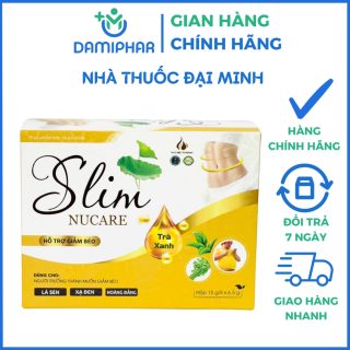 Trà Giảm Cân Slim Nucare Hộp 15 Gói - Hỗ Trợ Giảm Cân, Giảm Mỡ Máu