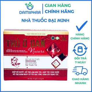 Thủ Ô Đan Nucare Hộp 15 Gói - Hỗ Trợ Làm Đen Tóc, Giúp Tóc Chắc Khỏe, Giảm Bạc Tóc Sớm