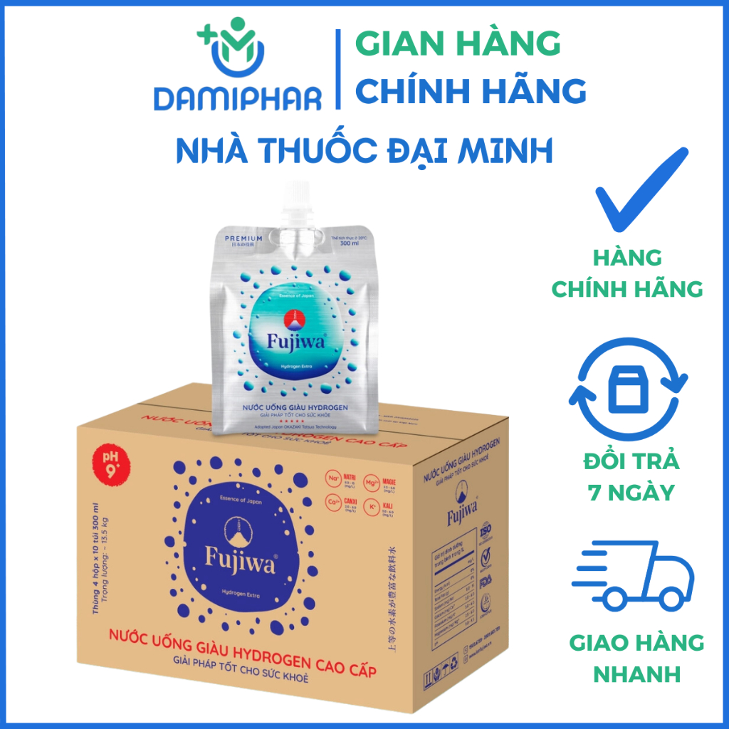 Nước uống i-on kiềm giàu Hydrogen cao cấp Fujiwa – Dạng túi 300ml - Ảnh 2