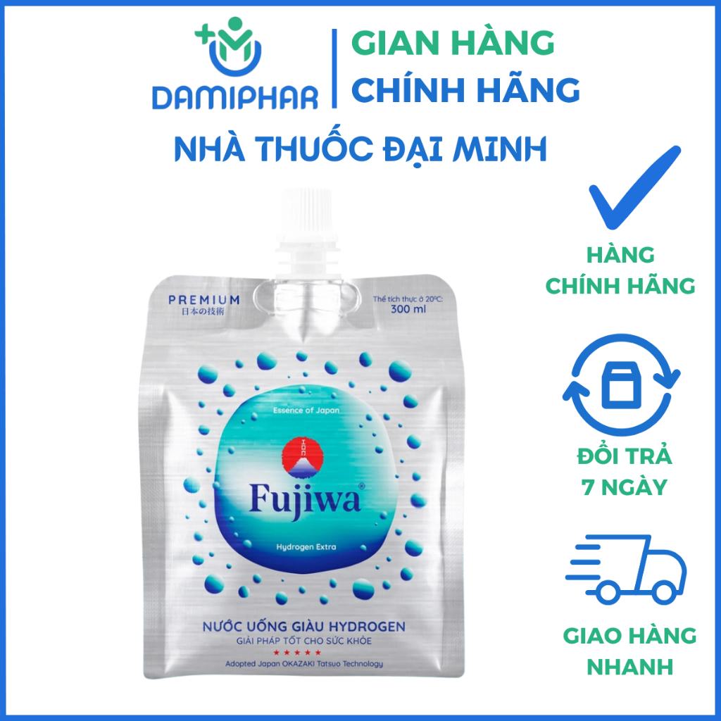 Nước uống i-on kiềm giàu Hydrogen cao cấp Fujiwa – Dạng túi 300ml
