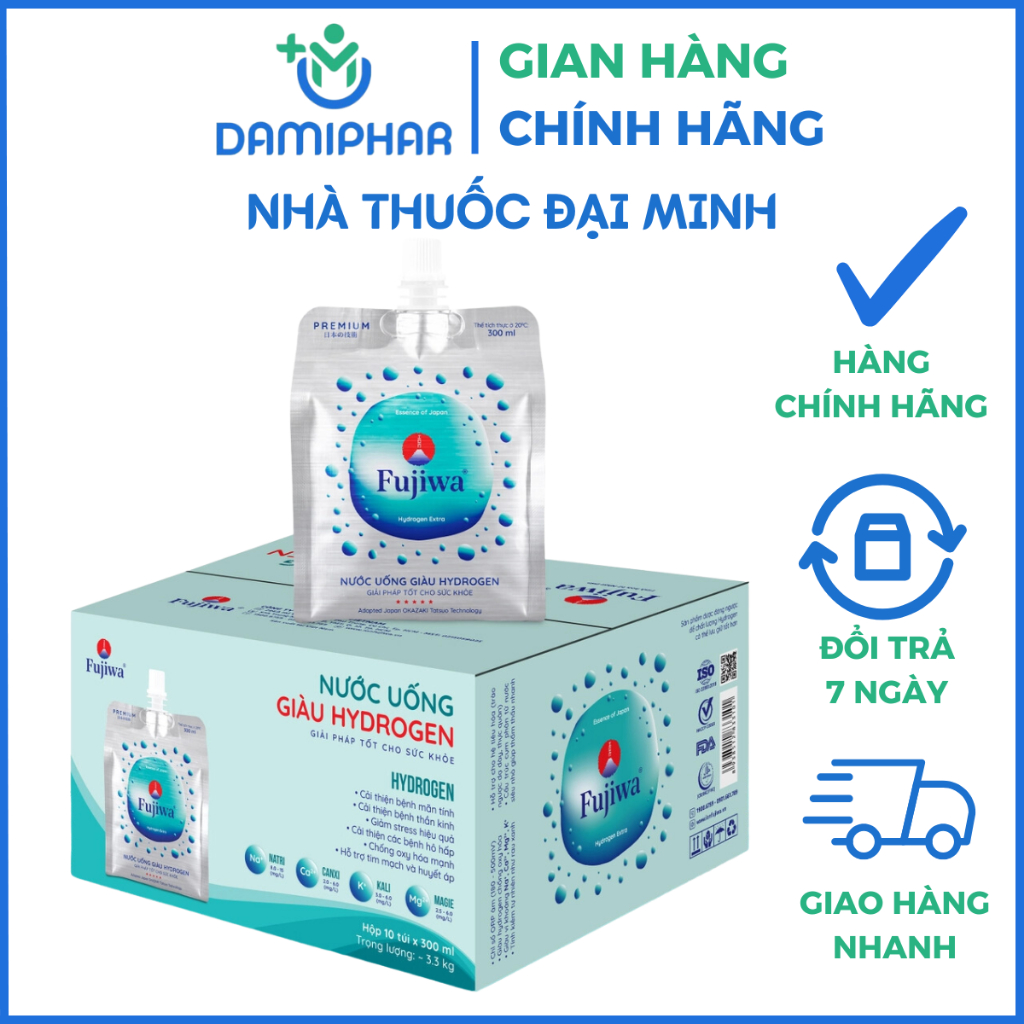 Nước uống i-on kiềm giàu Hydrogen cao cấp Fujiwa – Dạng túi 300ml - Ảnh 3